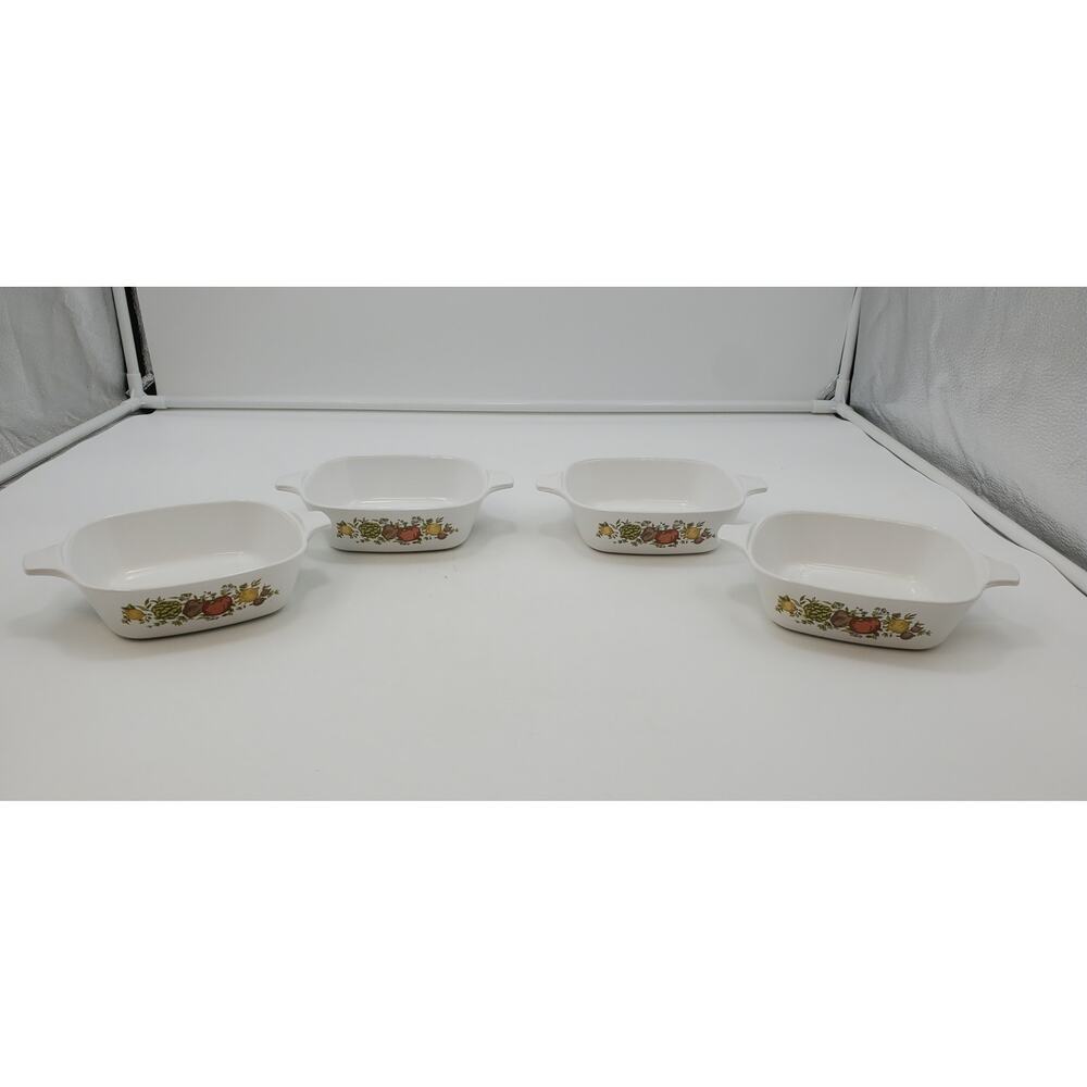 Vintage CorningWare Spice of Life 1 3/4C Petite Pans P-41-B (Set of 4)